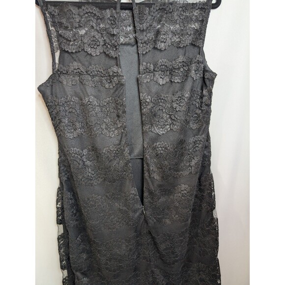 Women's Scarlett Black Lace Dress Sleeveless Stone Embellishments Size 16 - Picture 7 of 12